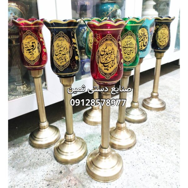 چراغ لاله شمعدان مذهبی پایه فلزی اقتصادی
