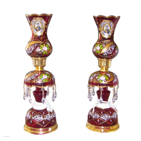 چراغ شمعدان لاله عباسی رومیزی