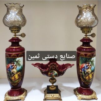 تولیدی چراغ لاله شمعدان برنزی ایتالیایی سی نا