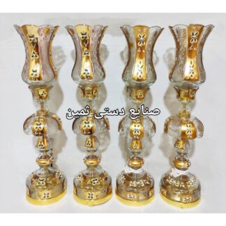 تولیدی چراغ لاله شمعدان طرح چک تراش کریستالی