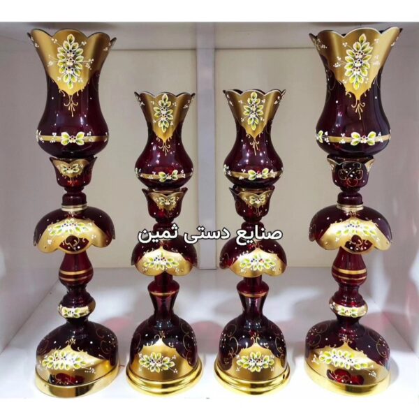 تولیدی چراغ شمعدان لاله طرح چک و تنگ نیزه ای
