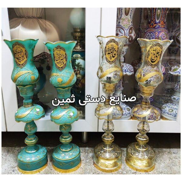 شمعدان لاله مذهبی چراغ کنار منبری هیئت