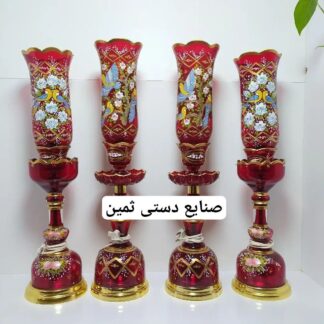 لاله شمعدان گل و پرنده اثر هنر دست