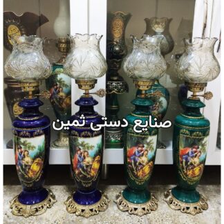 چراغ شمعدان پایه برنزی (برنجی) اصل ایتالیایی