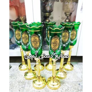 لاله شمعدان مذهبی پایه فلزی
