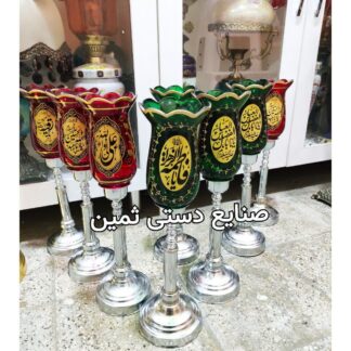 لاله شمعدان پایه فلزی مذهبی
