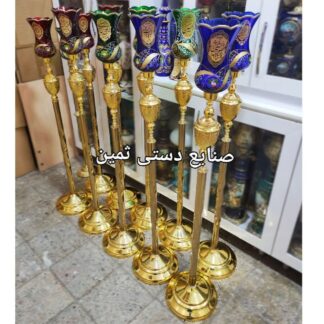 چراغ لاله شمعدان مذهبی کنار منبری هیئت