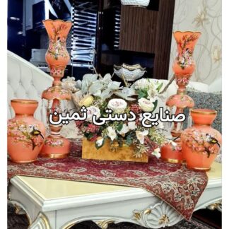 چراغ لاله شمعدان گل و پرنده