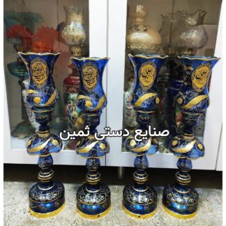 چراغ لاله شمعدان مذهبی کنار منبری هیئت