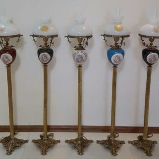 چراغ شمعدان کنار سالنی پایه برنزی اصل