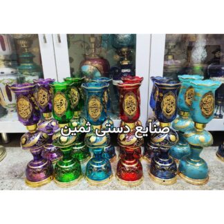 چراغ لاله شمعدان مذهبی کنار منبری هیئت