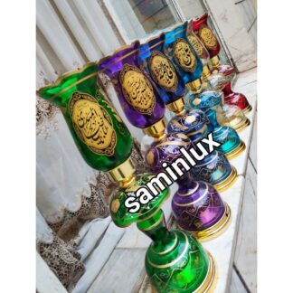 چراغ لاله شمعدان مذهبی کنار منبری هیئت