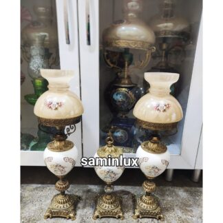 ست چراغ شمعدان پایه برنزی اصل ایتالیایی
