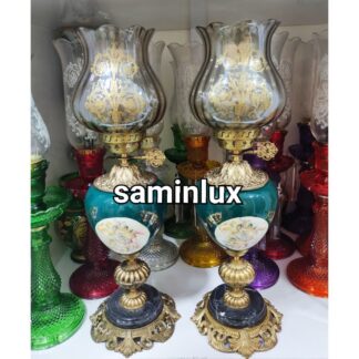 چراغ شمعدان پایه برنزی اصل ایتالیایی