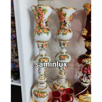 لاله شمعدان گل و پرنده پرکار
