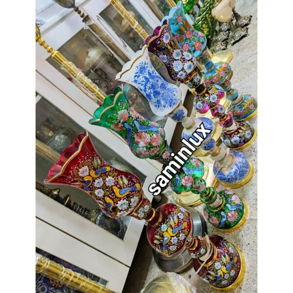لاله شمعدان گل و پرنده پرکار