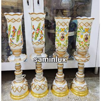 لاله شمعدان رومیزی گل و پرنده