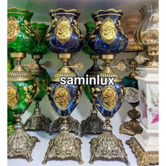 چراغ شمعدان لاله مذهبی رومیزی