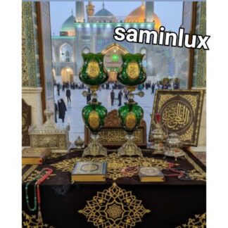 چراغ شمعدان لاله مذهبی برنزی کنارمنبری