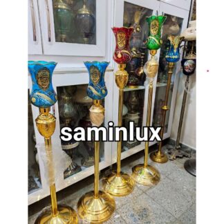 چراغ لاله شمعدان مذهبی کنار منبری مذهبی