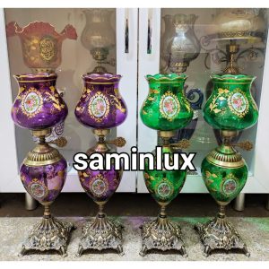 چراغ شمعدان لاله آنتیک گل رز