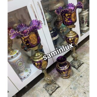 چراغ شمعدان لاله  آنتیک مذهبی کنار منبری بلند
