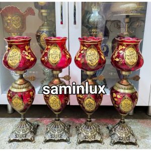 لاله شمعدان چراغ مذهبی آنتیک کنار منبری هیئت