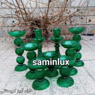 ست هفت سین 9 تیکه  باکارا شمعدان باکارات رنگی