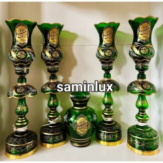 چراغ لاله شمعدان مذهبی کنار منبری هیئت