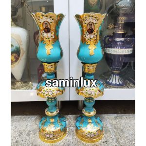 لاله شمعدان عباسی طرح چک طلاکوب اصل