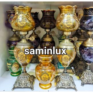 چراغ لاله شمعدان مذهبی آنتیک کنارمنبری هیئت