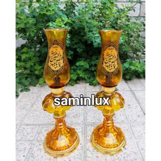 لاله چراغ شمعدان مذهبی کنار منبری هیئت