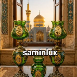 چراغ لاله شمعدان مذهبی آنتیک کنارمنبری هیئت