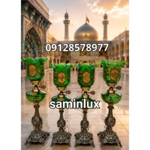 چراغ لاله شمعدان مذهبی لب چین آنتیک