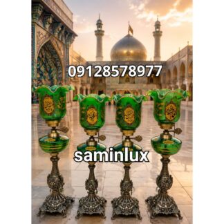 چراغ لاله شمعدان مذهبی آنتیک کنارمنبری منبری