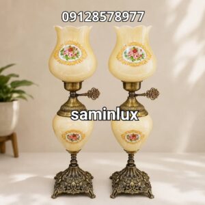 چراغ شمعدان لاله آنتیک