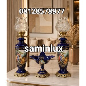 چراغ شمعدان لاله رومیزی آنتیک اصل ایتالیایی