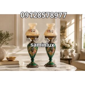 شمعدان چراغ لاله های رومیزی آنتیک