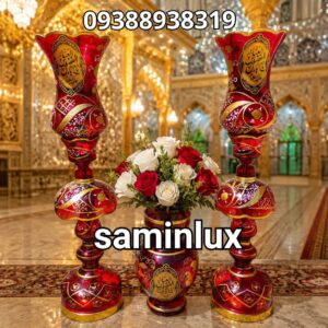 چراغ لاله شمعدان مذهبی کنار منبری ه‍یئت