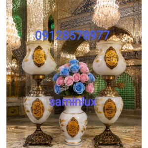گلدان وچراغ لاله شمعدان مذهبی و کنار منبری و کنار سالنی هیئت