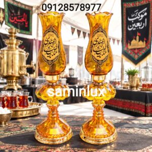 لاله شمعدان چراغ مذهبی و کنار منبری و کنار سالنی هیئت