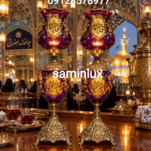 چراغ لاله شمعدان مذهبی و کنار منبری و کنار سالنی هیئت