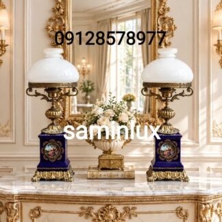 چراغ لاله های رومیزی آنتیک ایتالیایی