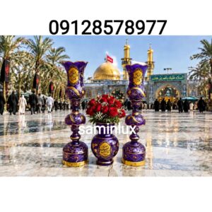 لاله شمعدان چراغ مذهبی و کنار منبری هیئت و چراغ دیوارکوب لاله مذهبی